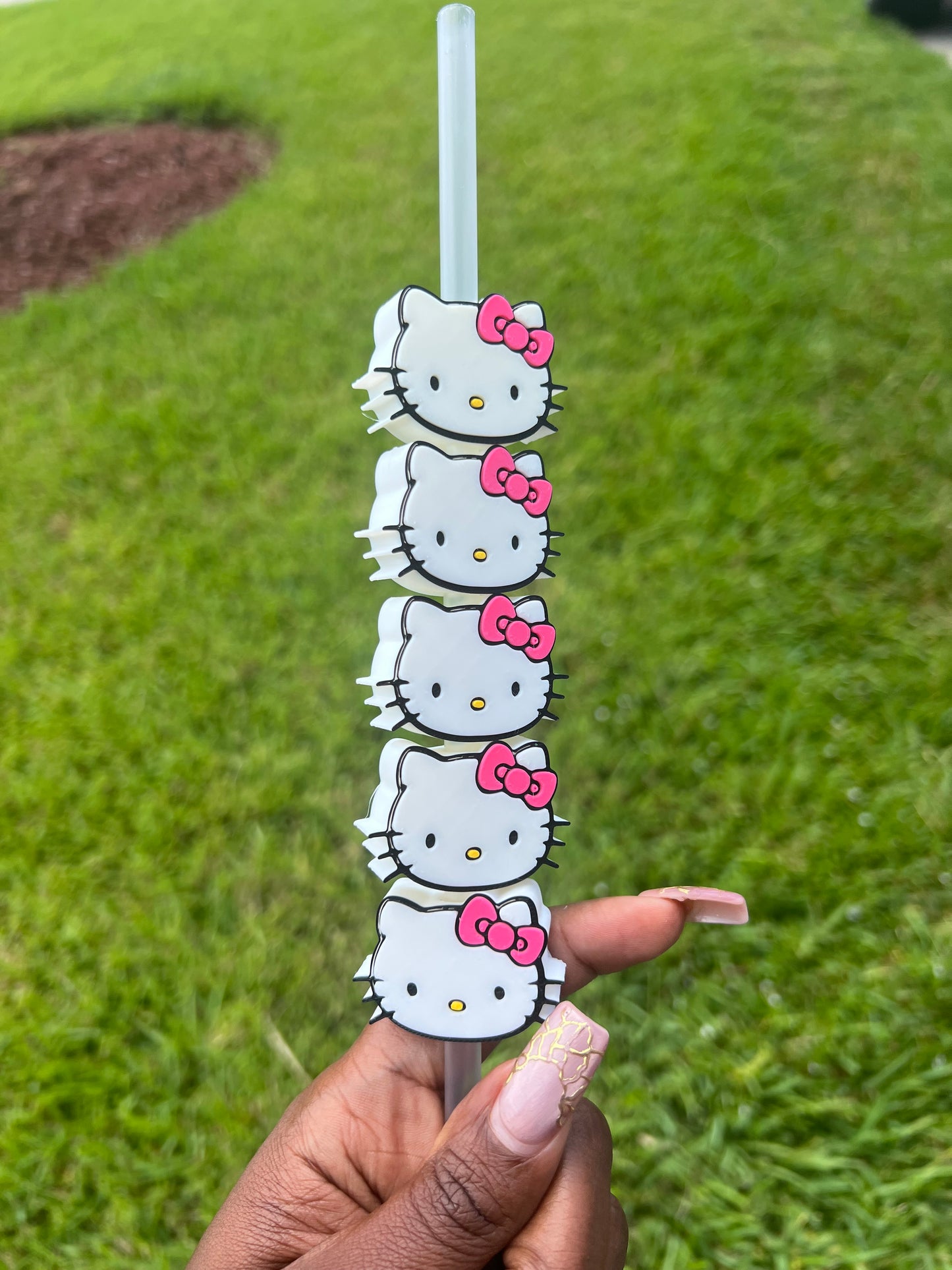 3D Kitty Straw Buddy