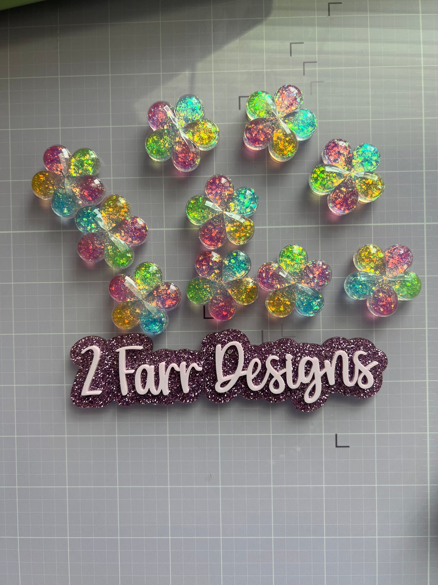 Colorful Flower Resin Flatback Charms