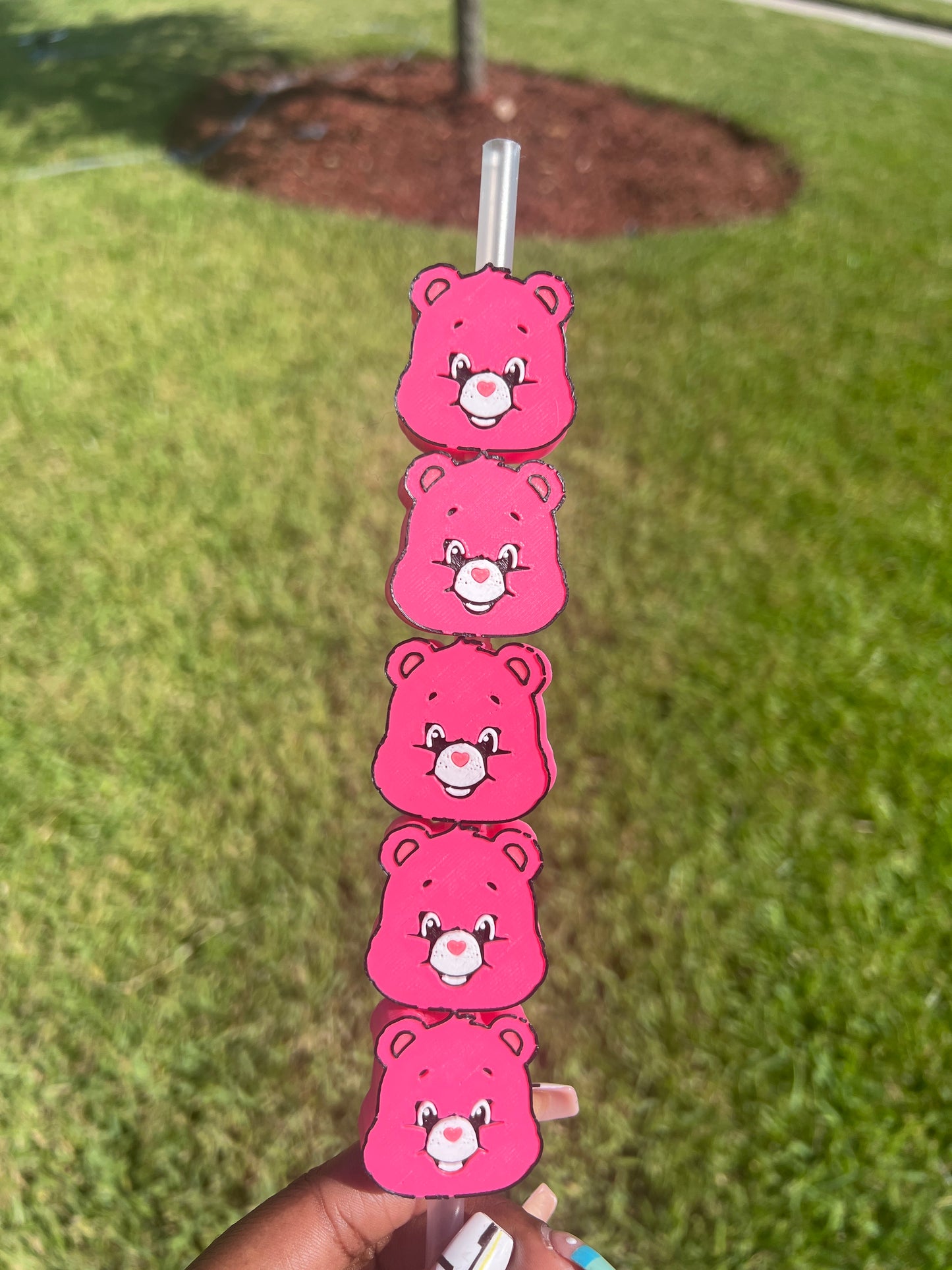 3D Bear Straw Buddy