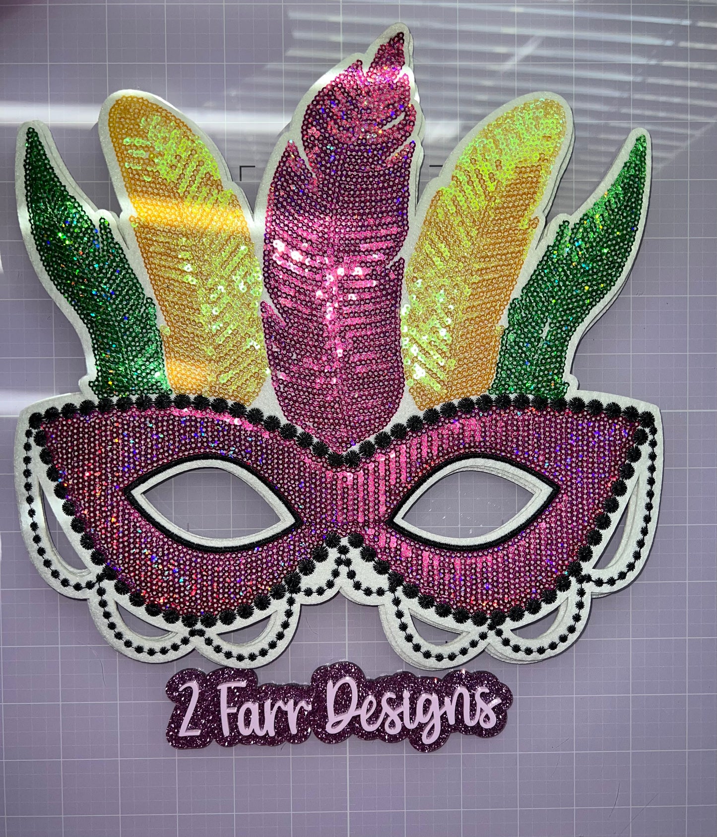 Mardi Gras Mask Patch