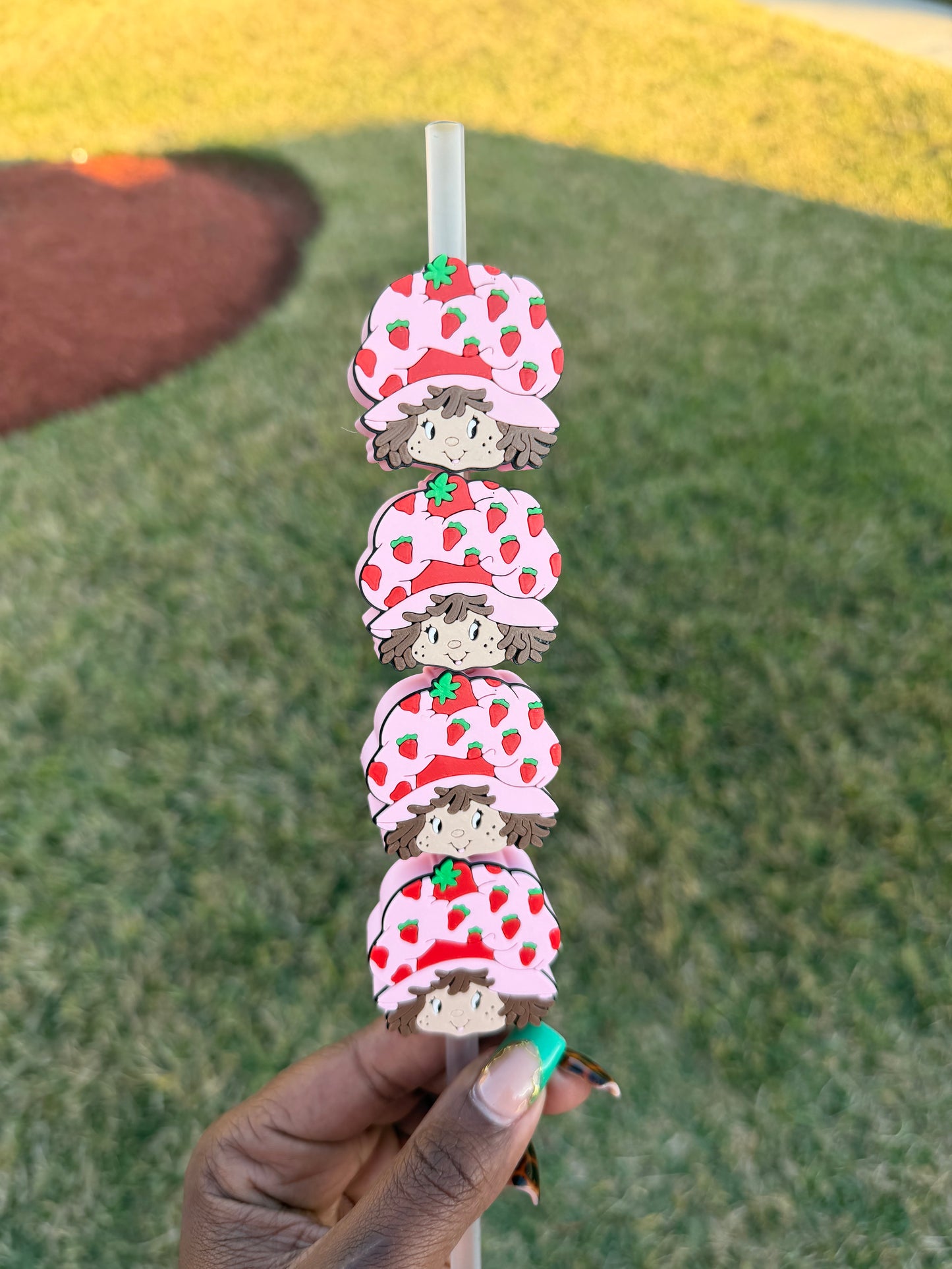 Strawberry Girl Straw Buddy