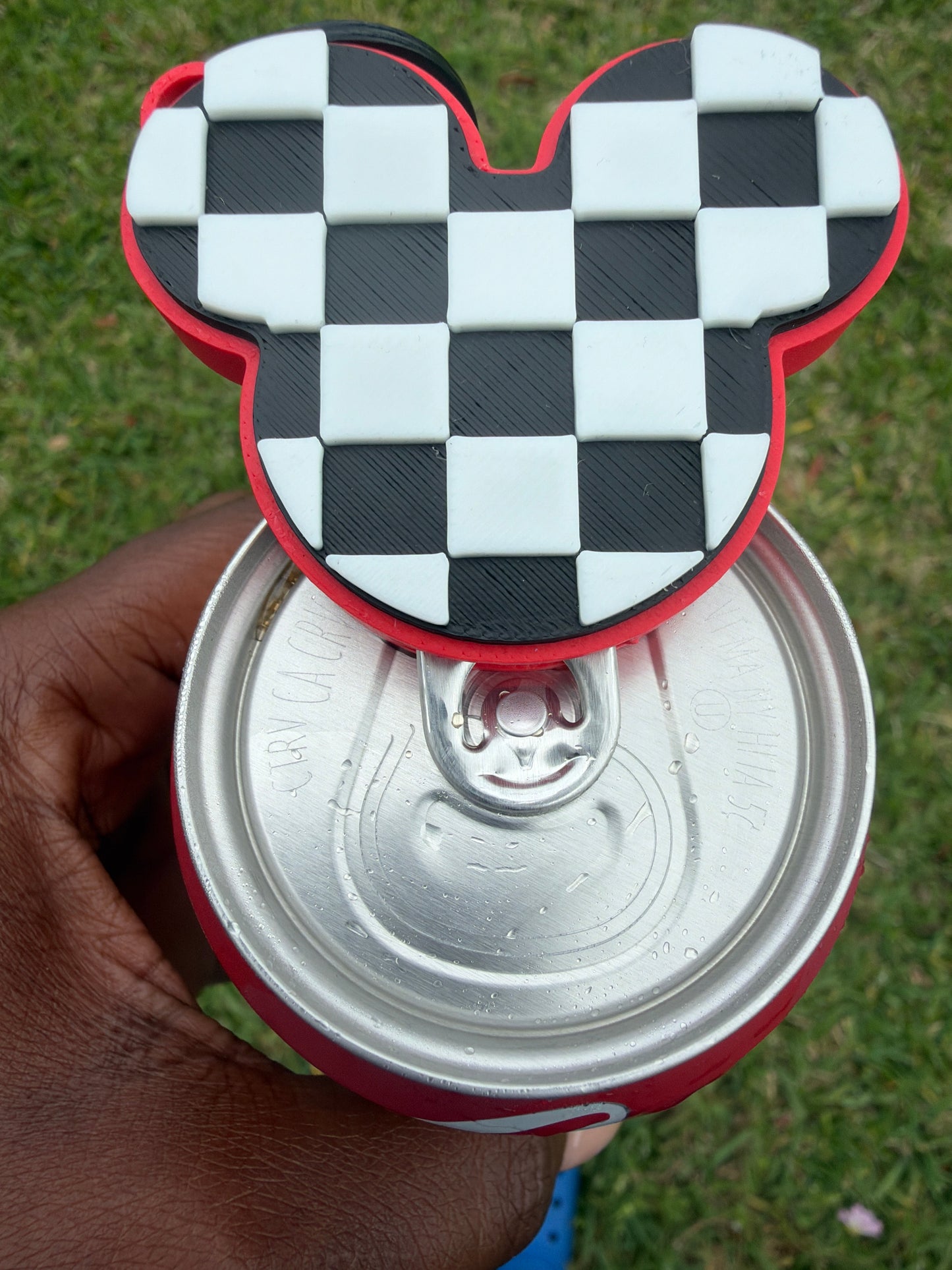 Checkered Mouse Head 3D Can Opener