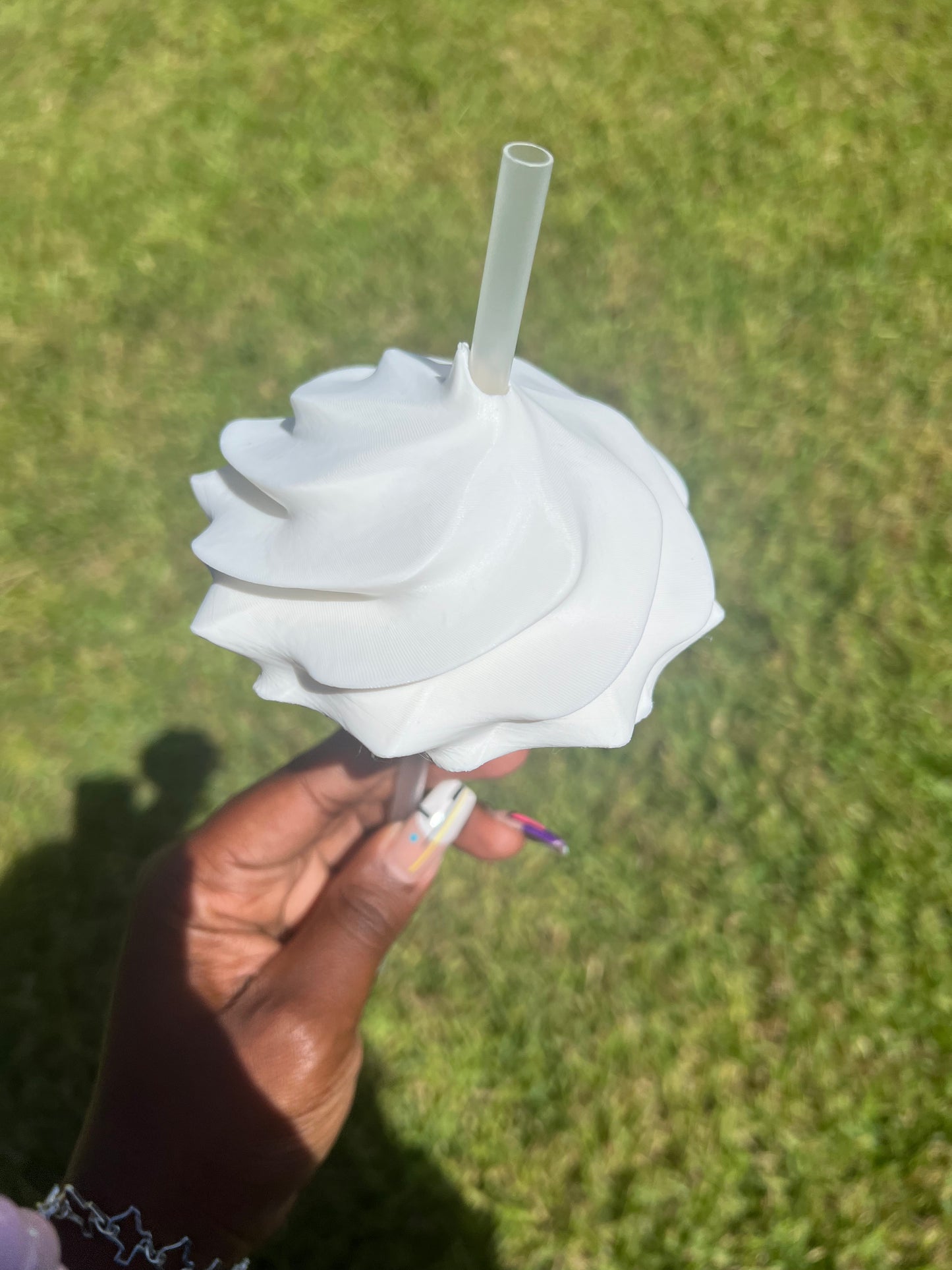 3D White Whipped Topper