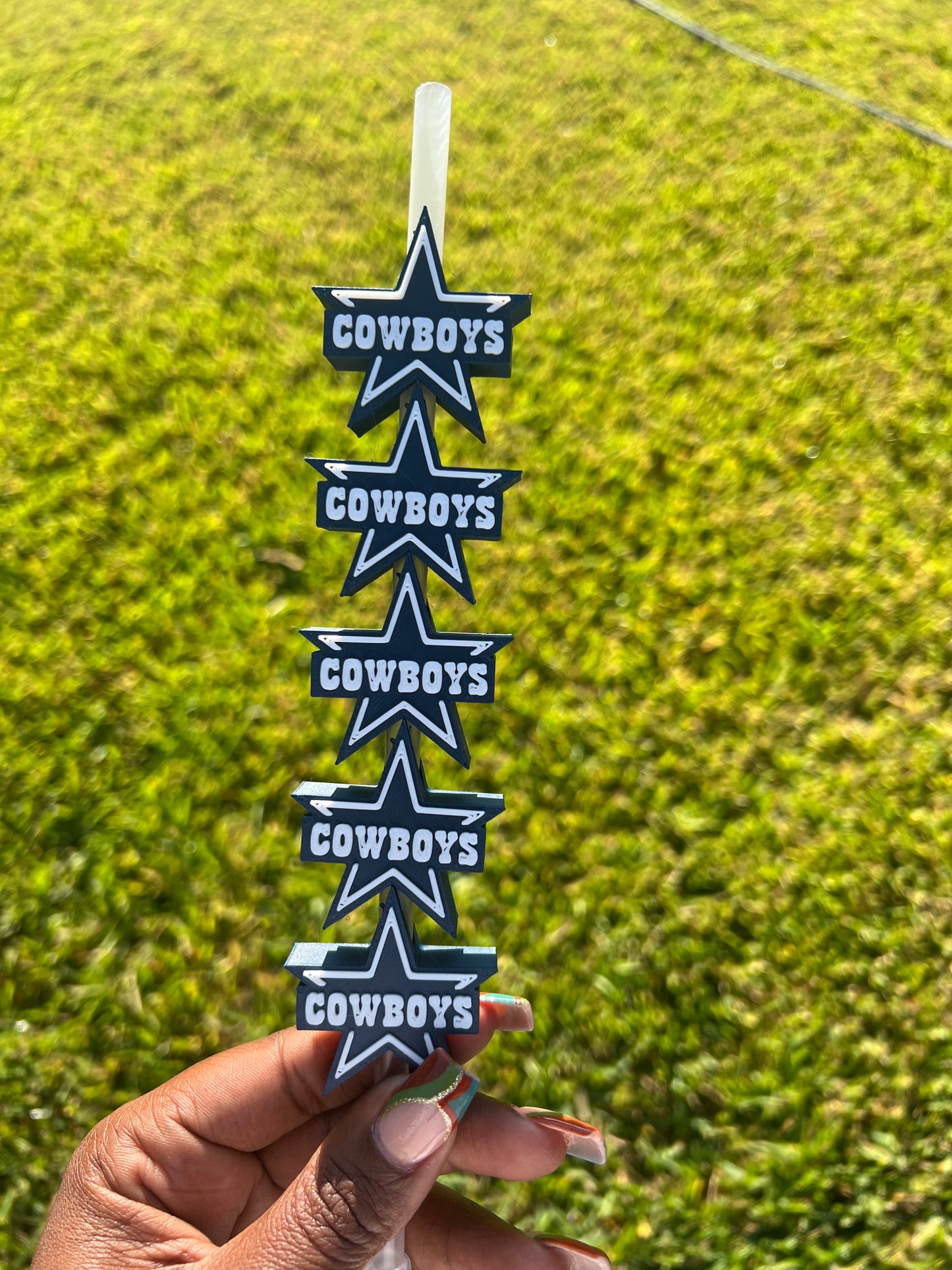 Star Football Team Straw Buddy
