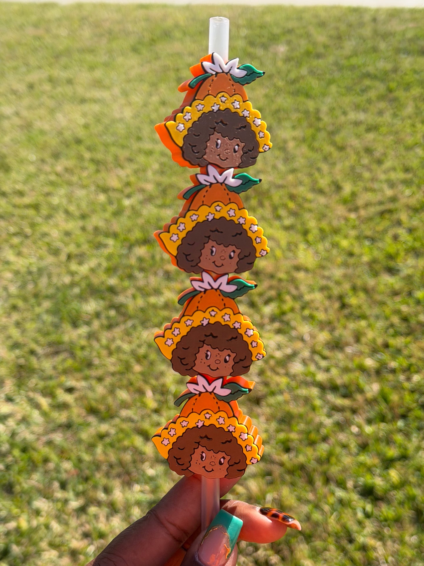 Orange Girl Straw Buddy