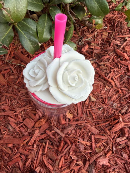 16oz 3D Trio Roses Topper