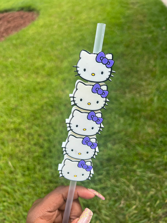 3D Kitty Straw Buddy