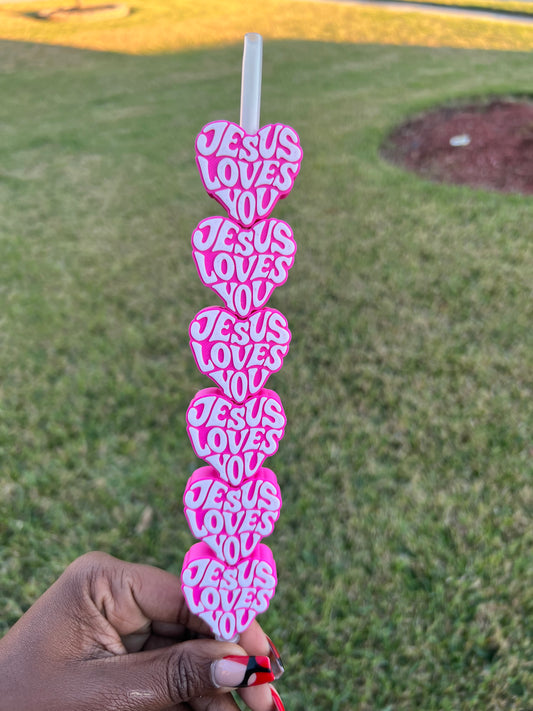 Jesus Loves You Straw Buddy