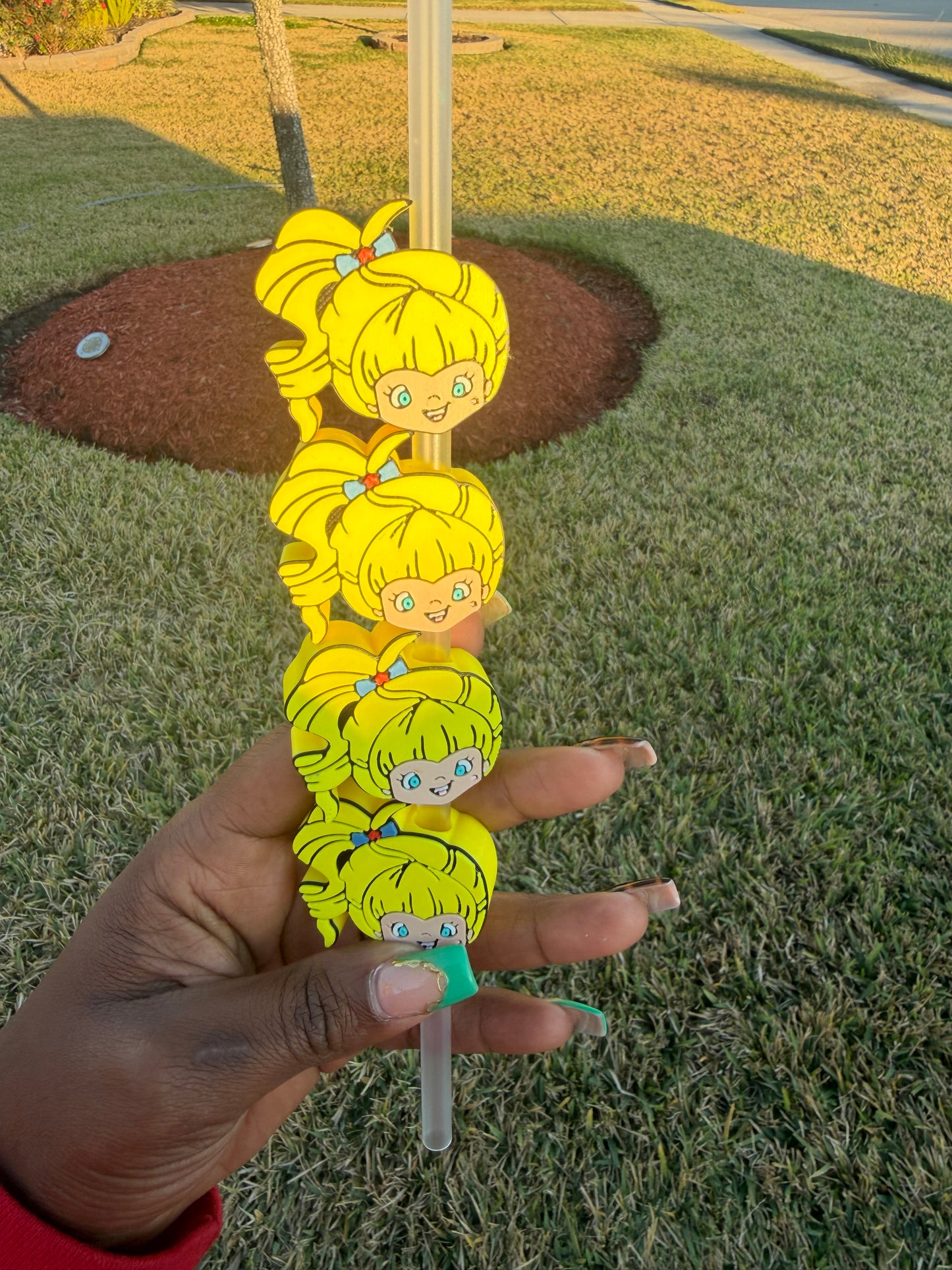 Girl Bright Straw Buddy