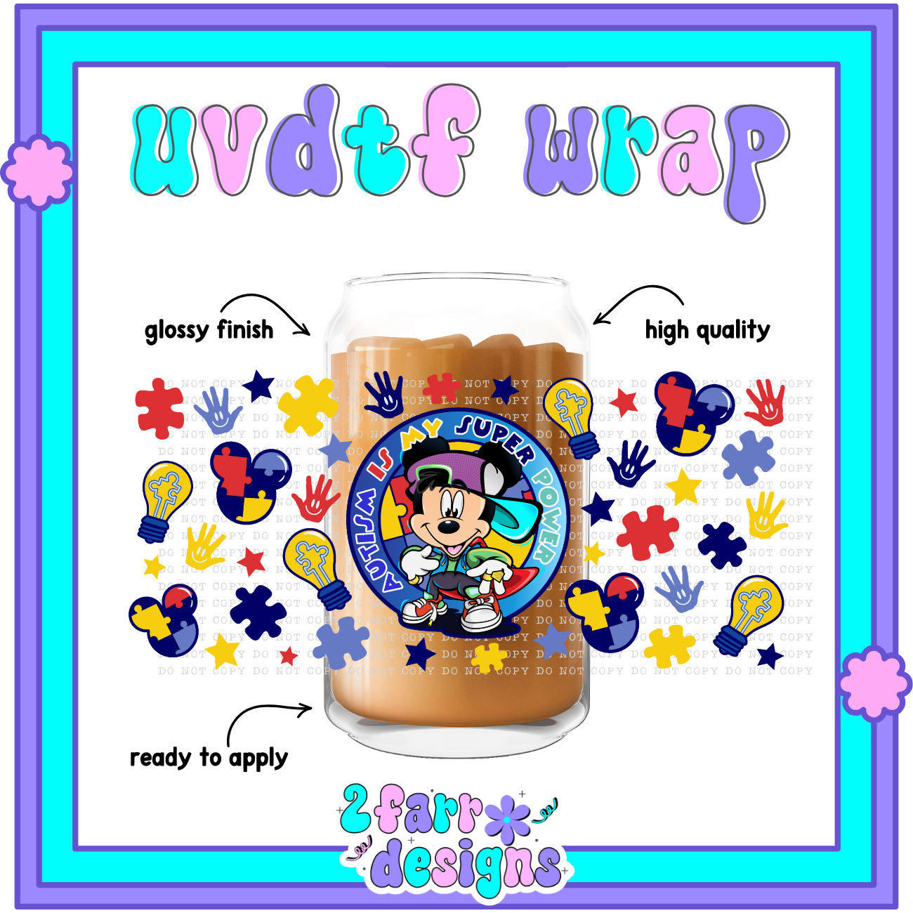 16 OZ Autism UVDTF