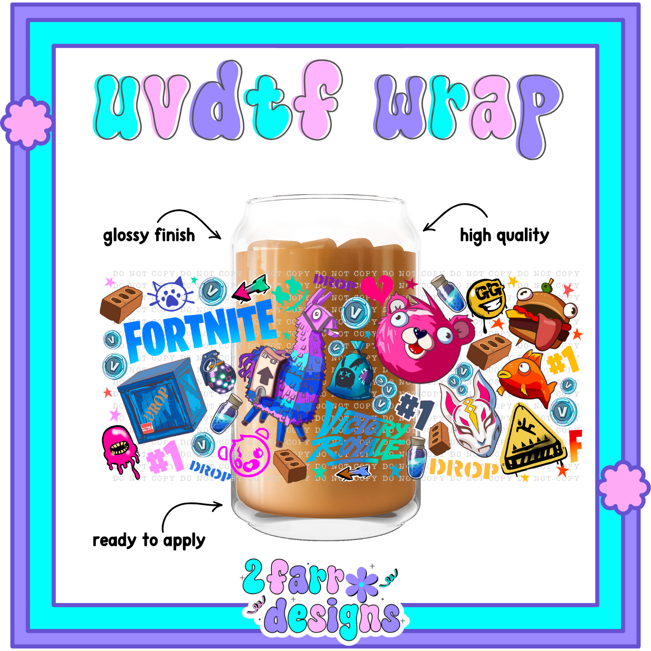 16 OZ FN Game UVDTF Wrap