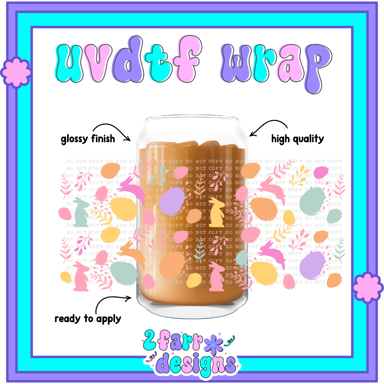 16oz Easter Themed UVDTF Wrap