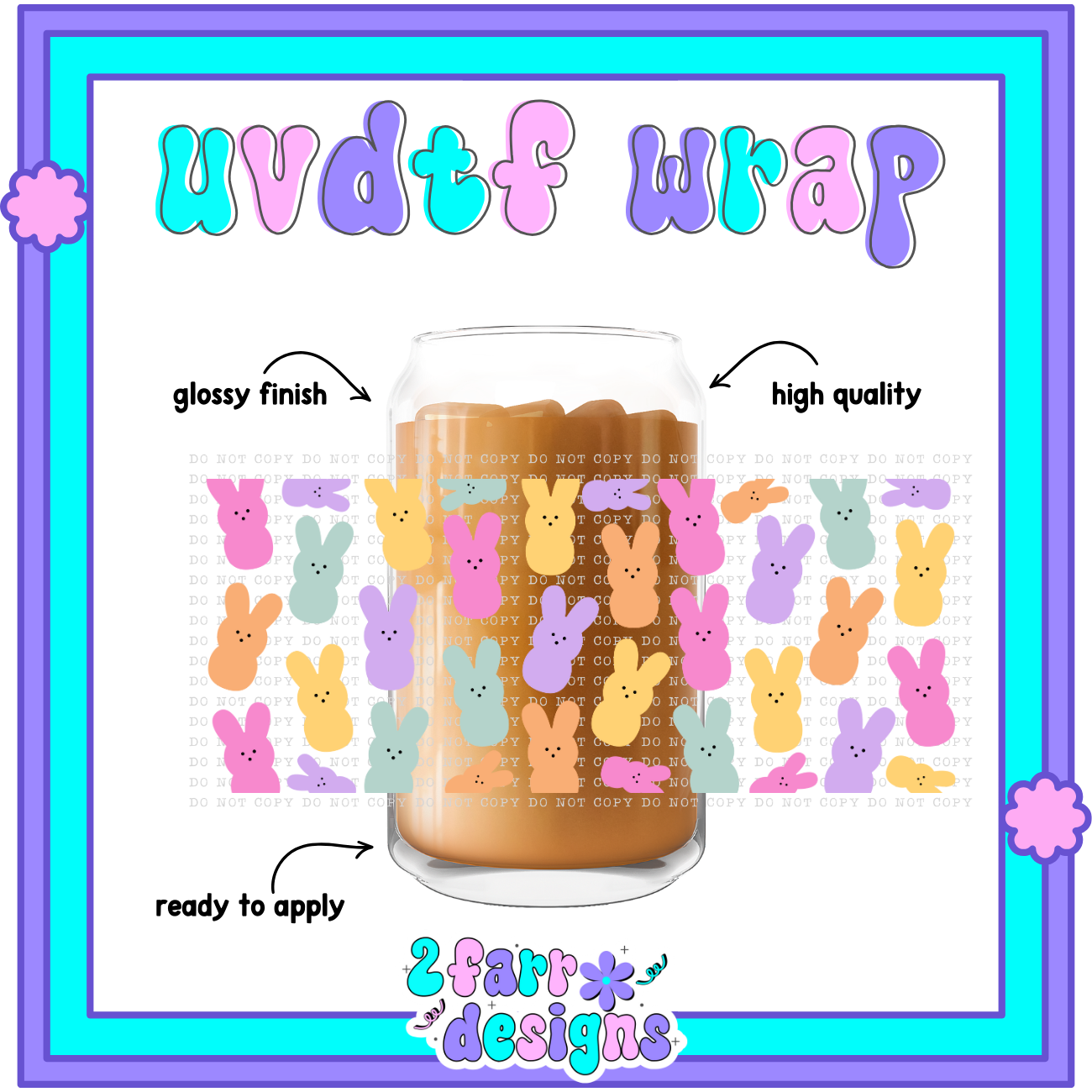 16oz Easter Themed UVDTF Wrap