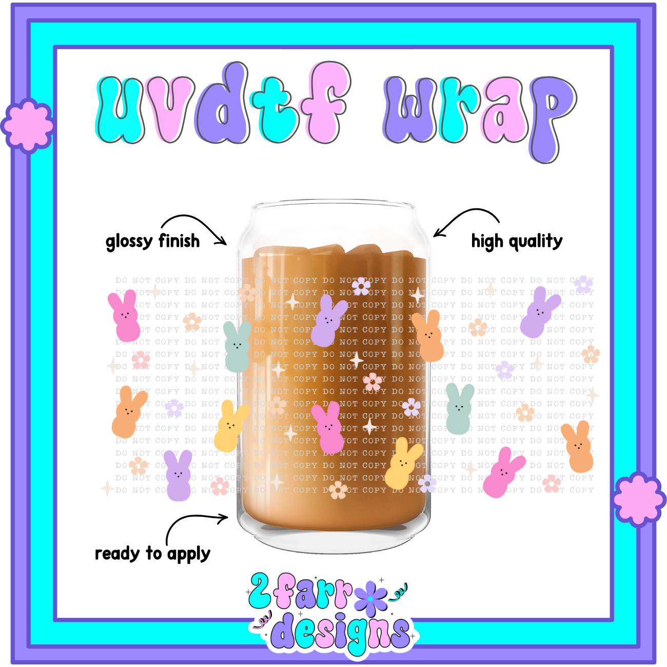 16oz Easter Themed UVDTF Wrap