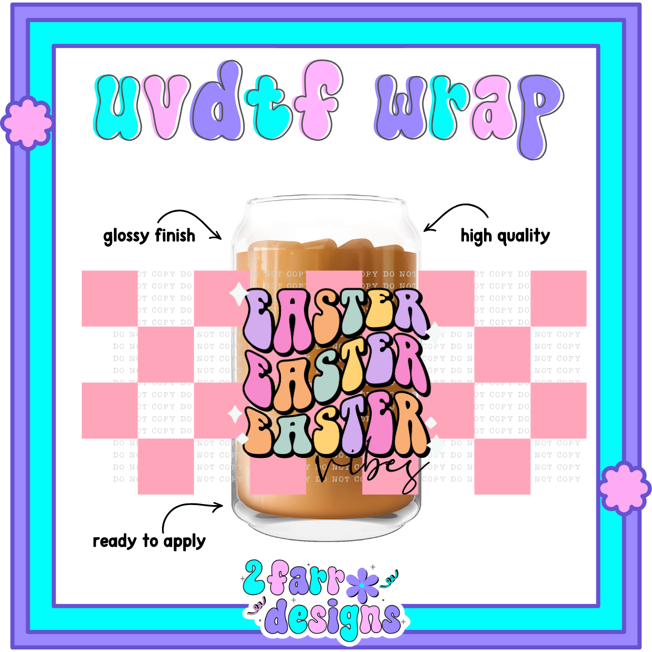 16oz Easter Themed UVDTF Wrap