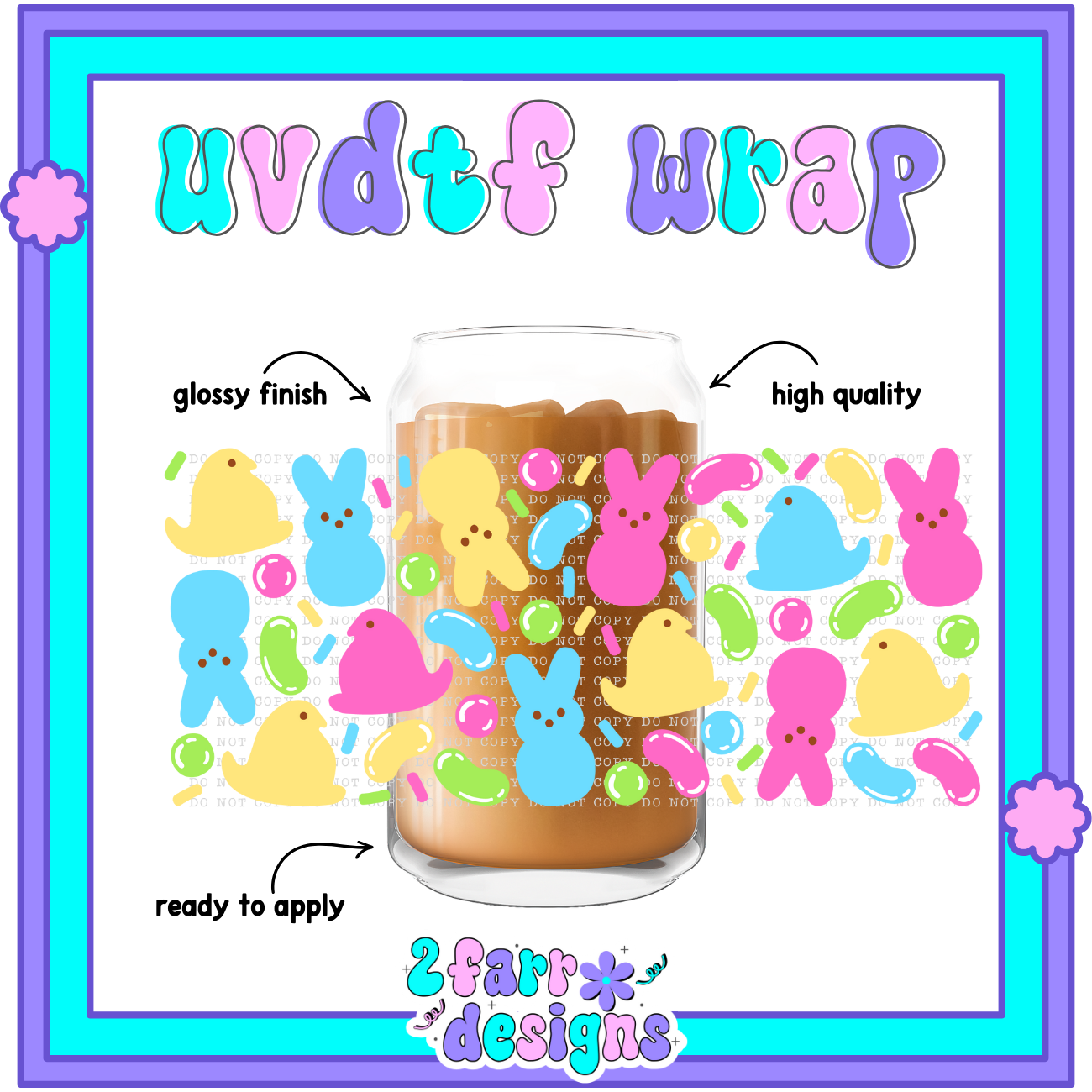 16oz Easter Themed UVDTF Wrap