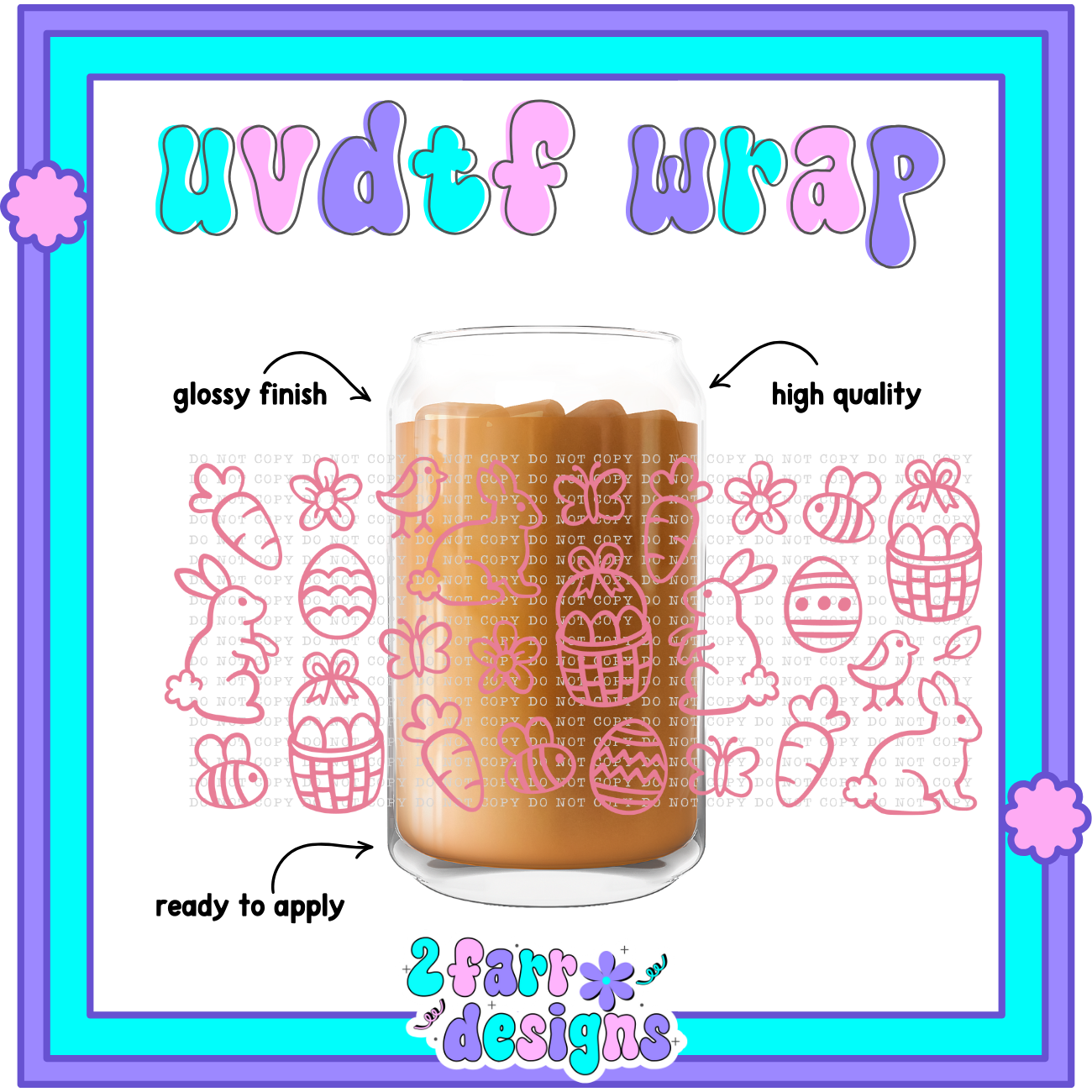 16oz Easter Themed UVDTF Wrap