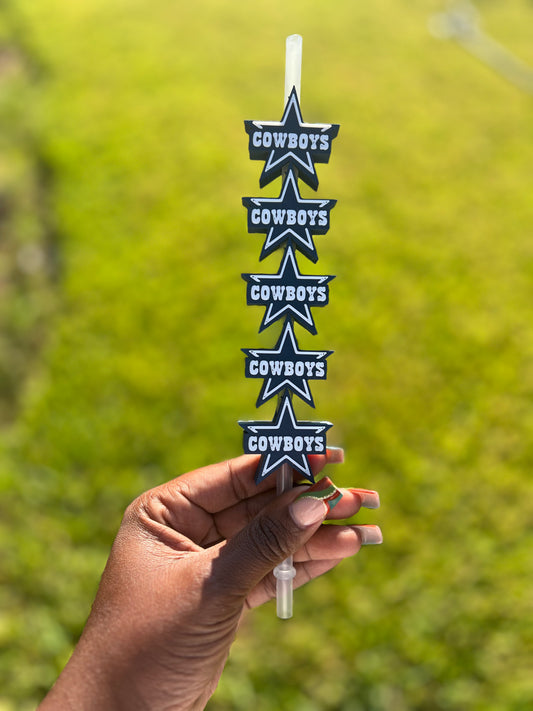 Star Football Team Straw Buddy