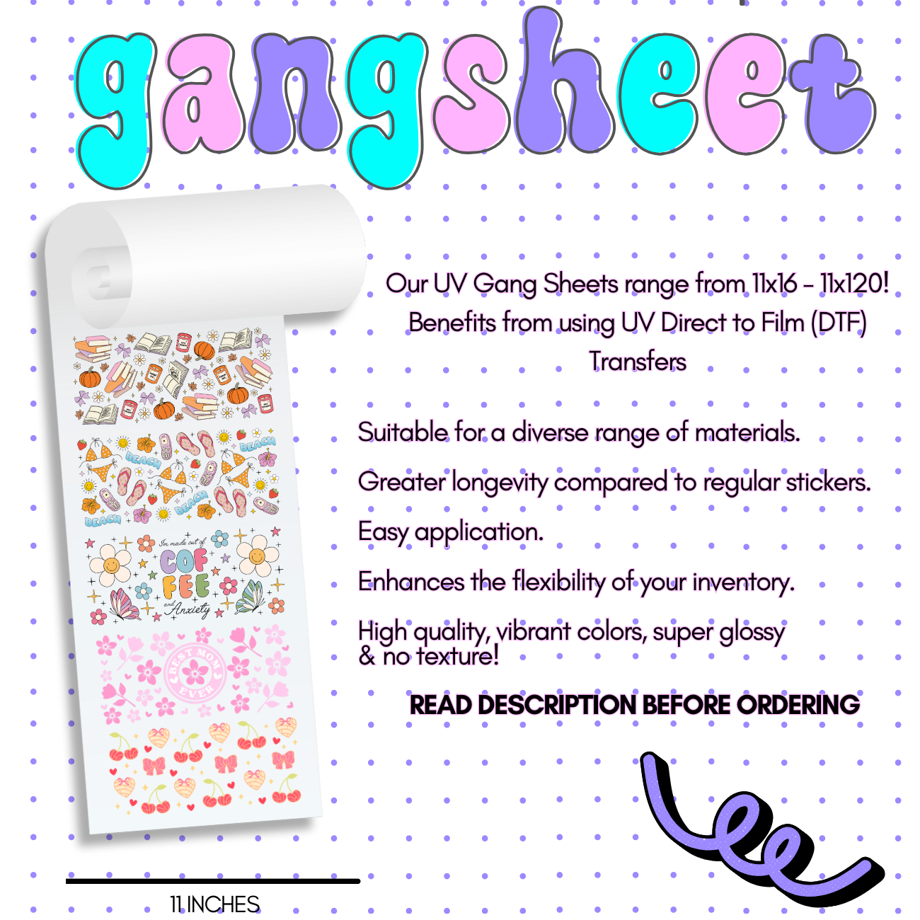 Custom UVDTF Gang Sheet
