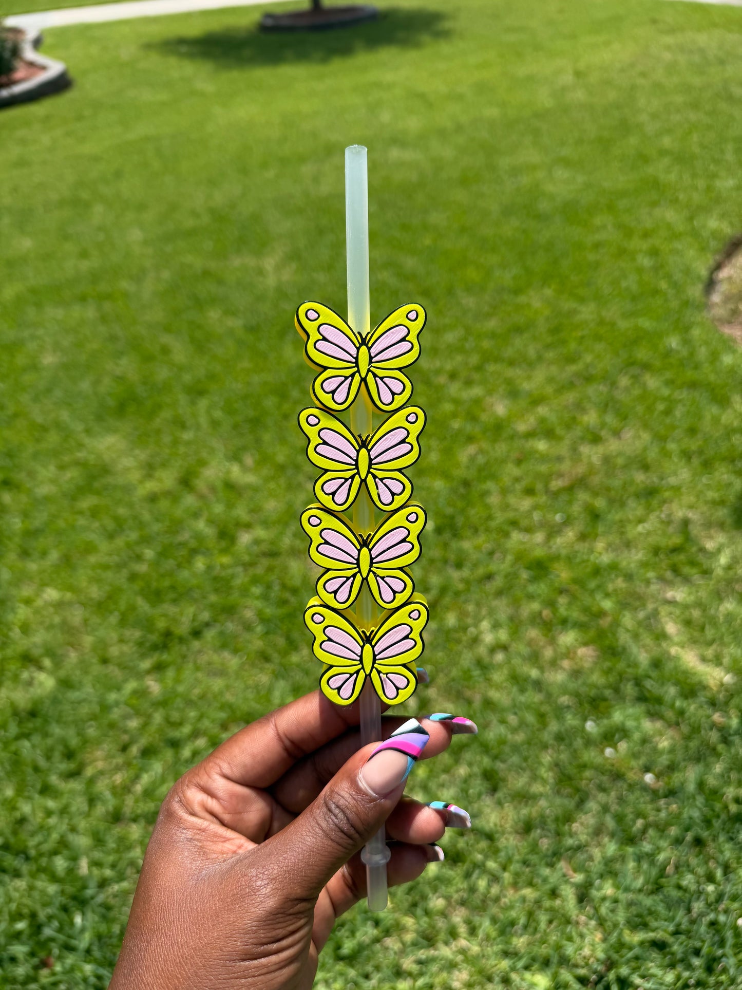 Girly butterflies Straw Buddy