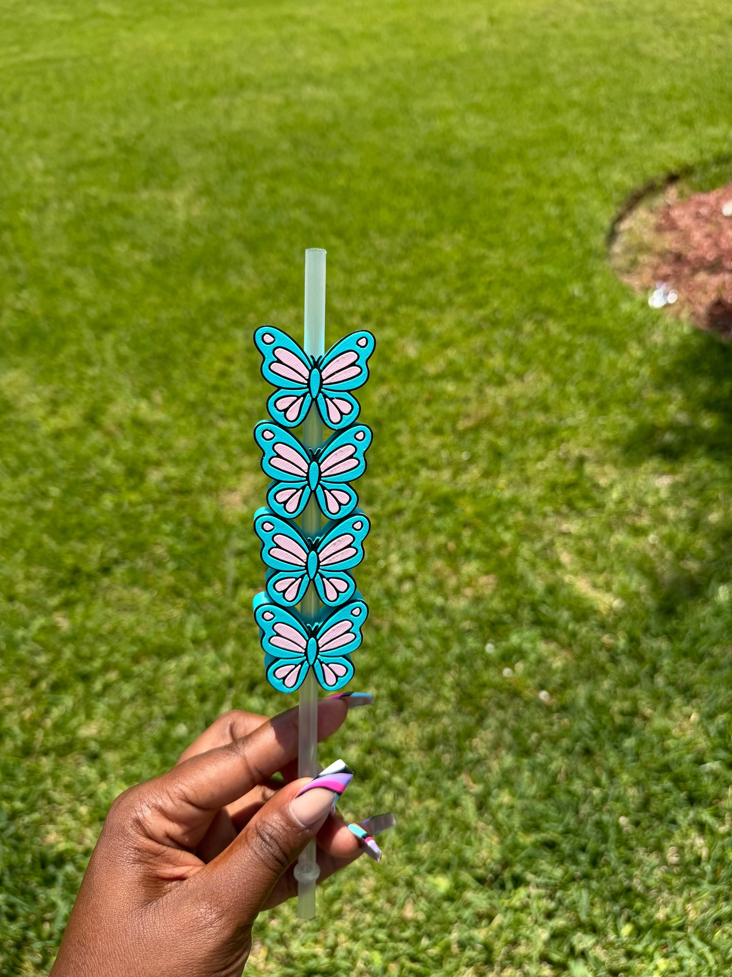 Girly butterflies Straw Buddy