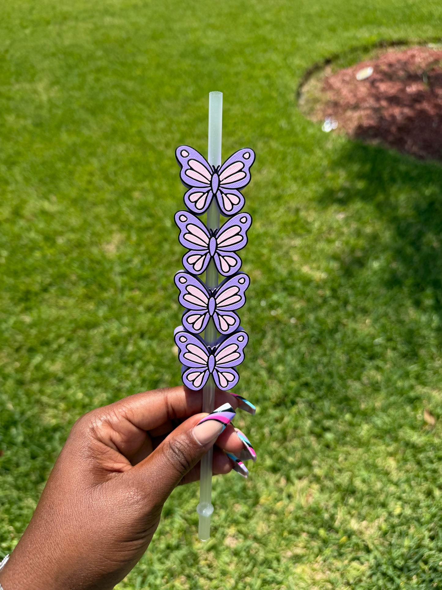 Girly butterflies Straw Buddy