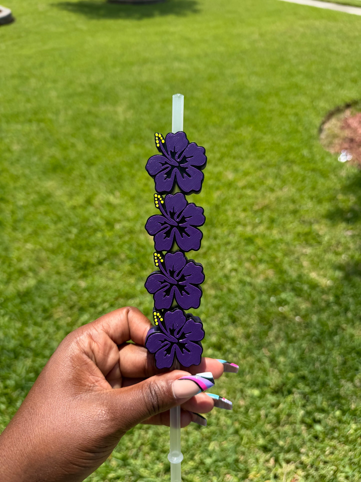 Hibiscus Flower Straw Buddy