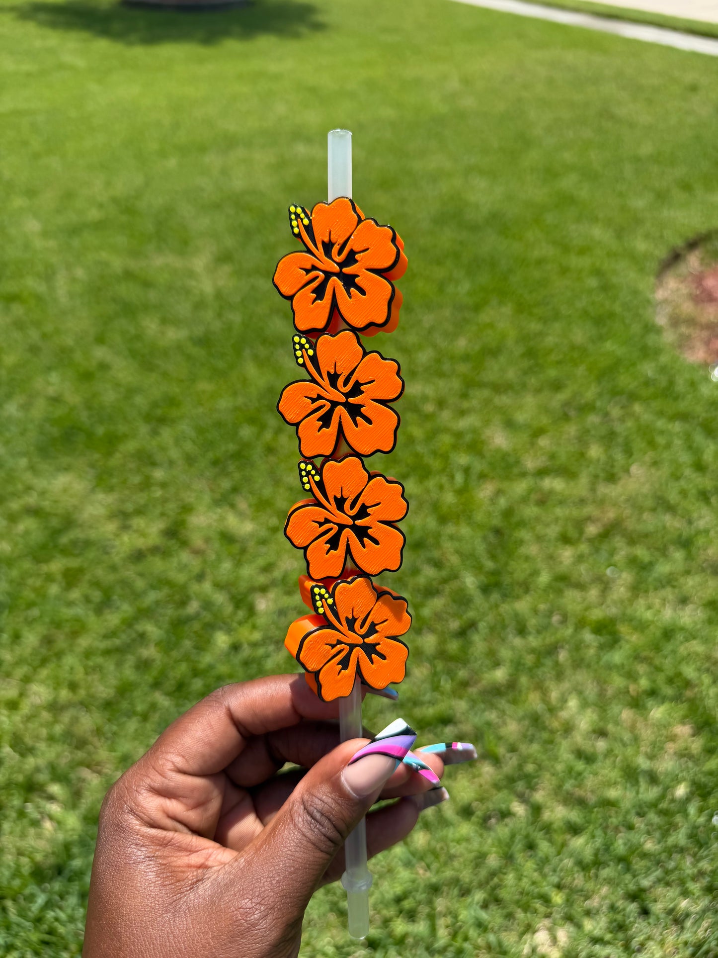 Hibiscus Flower Straw Buddy