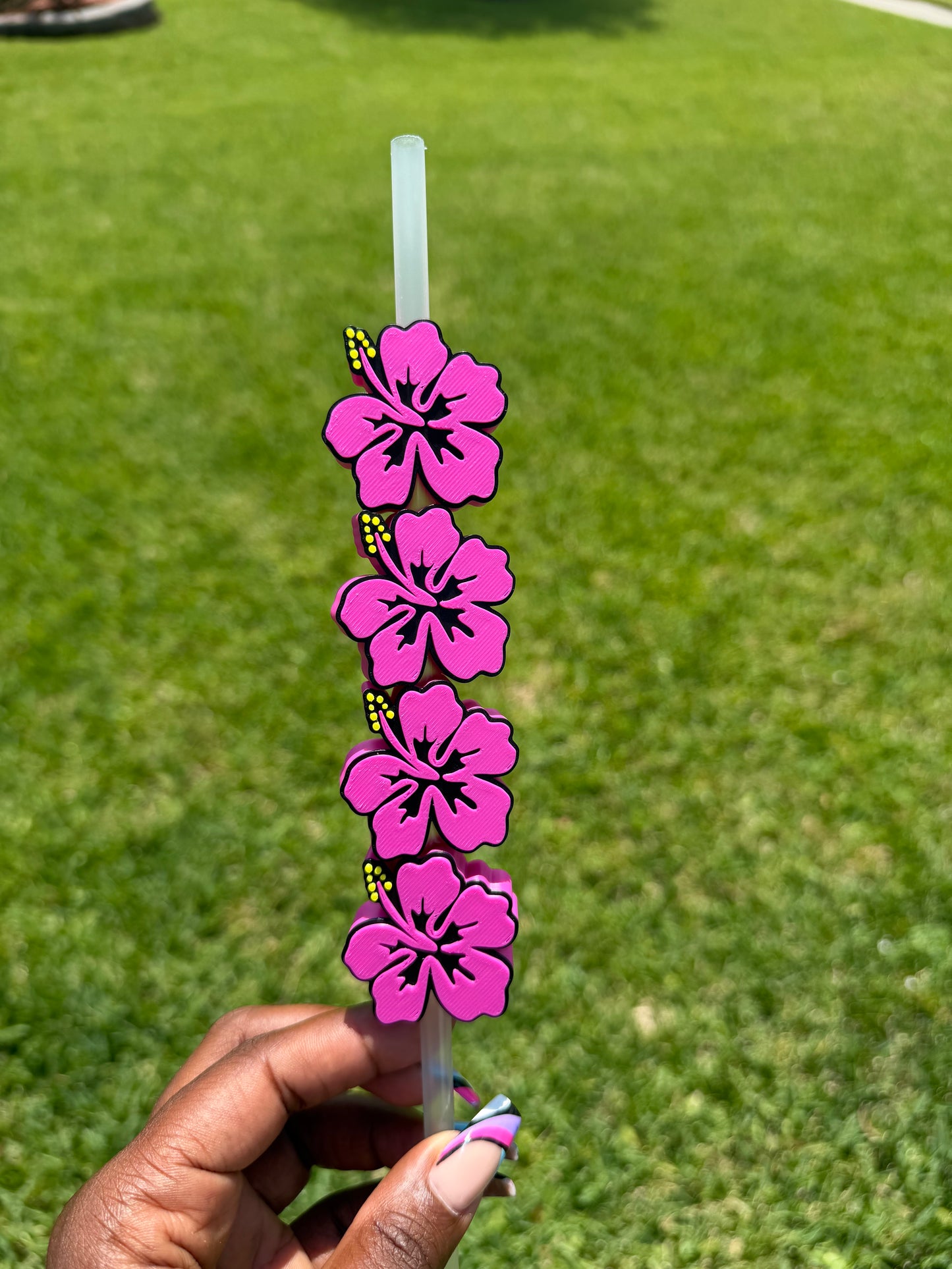 Hibiscus Flower Straw Buddy