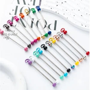 5PC Colored Beadable Bars