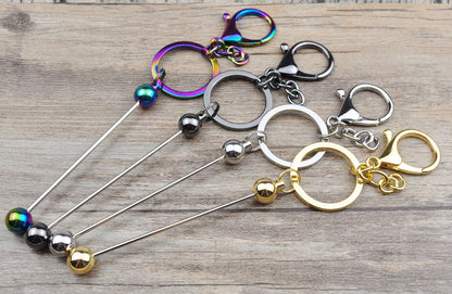 5PC Colored Beadable Keychain Bar